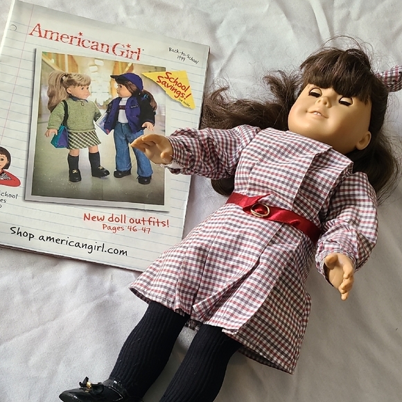 American Girl Doll with Red and Black Outfit - Picture 3 of 4
